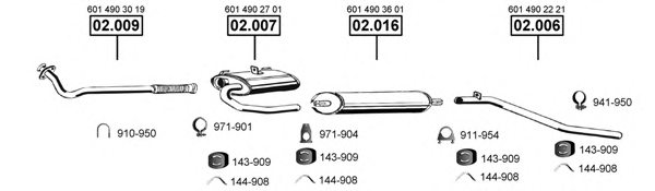 ASMET ME012815 Exhaust System